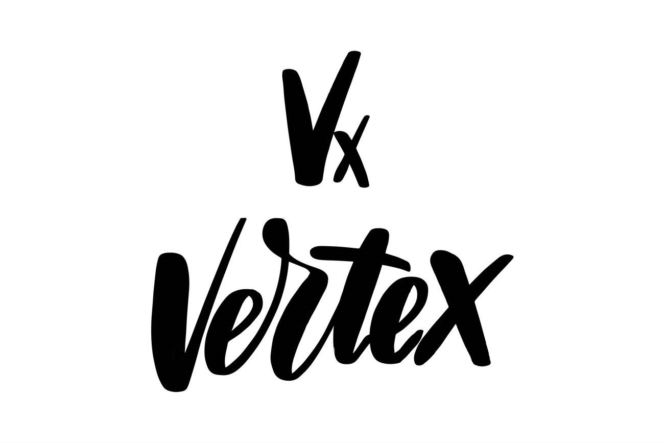 vertex B&W handwriting